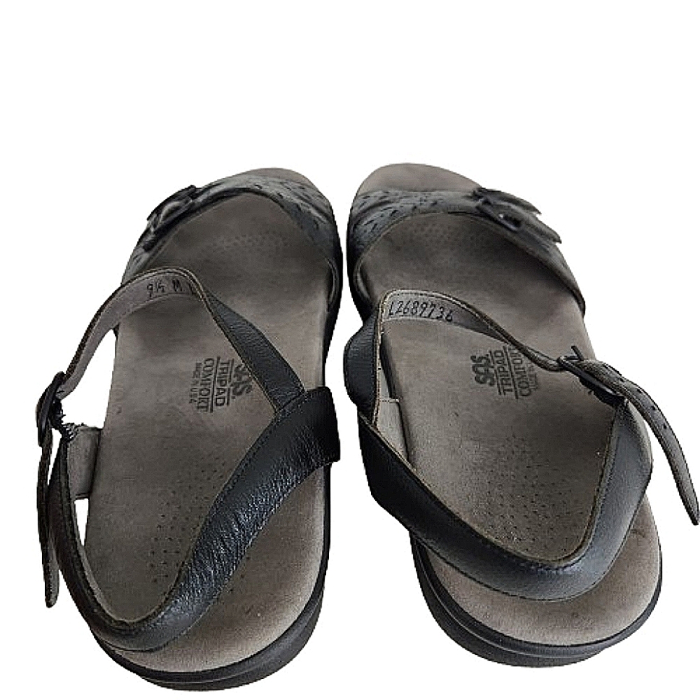 SAS Black Duo Quarter Strap Sandal 9.5M - Picture 9 of 12